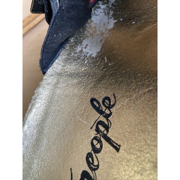 Free People Embroidered Gold Slides Sandals Women’s 39 8 - Picture 11 of 16